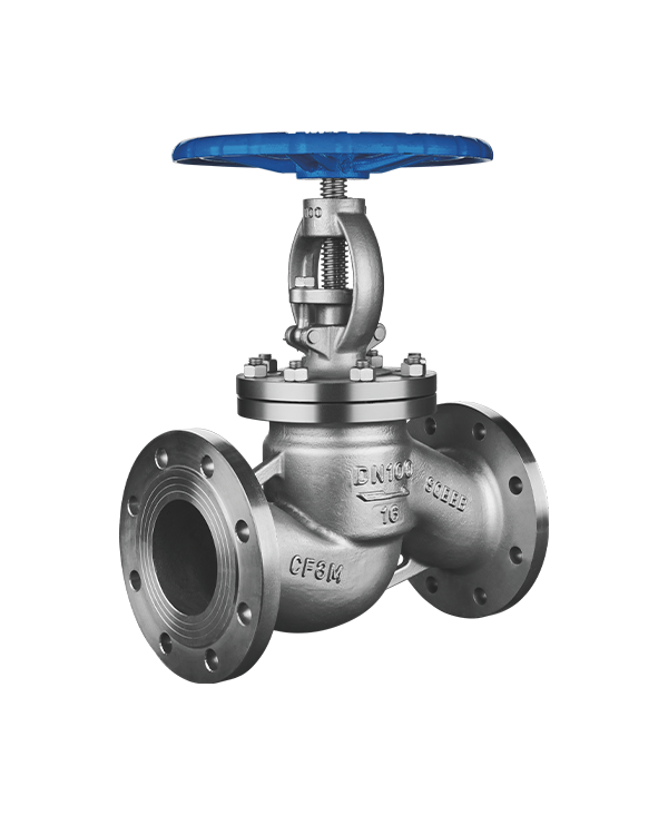 Fluorine lined stop valve