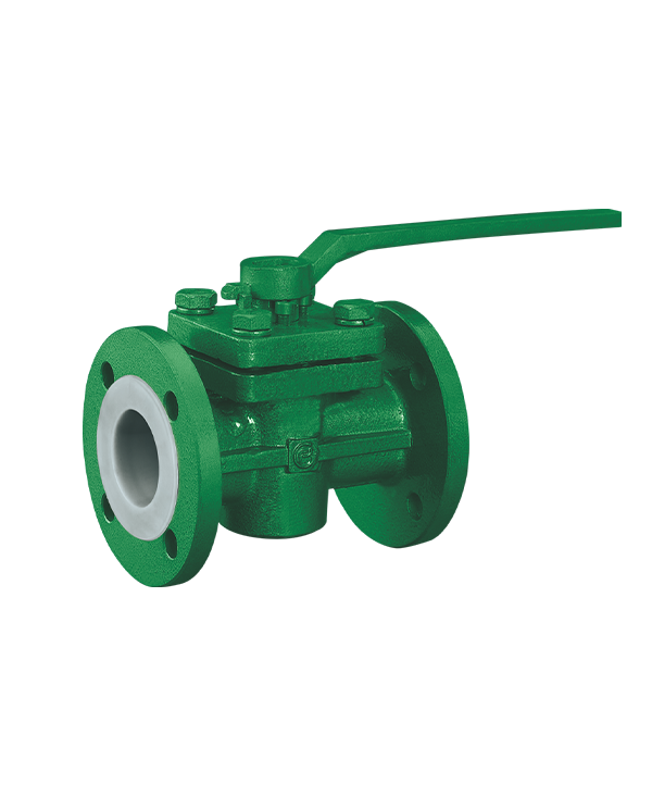 Fluorine lined plug valve