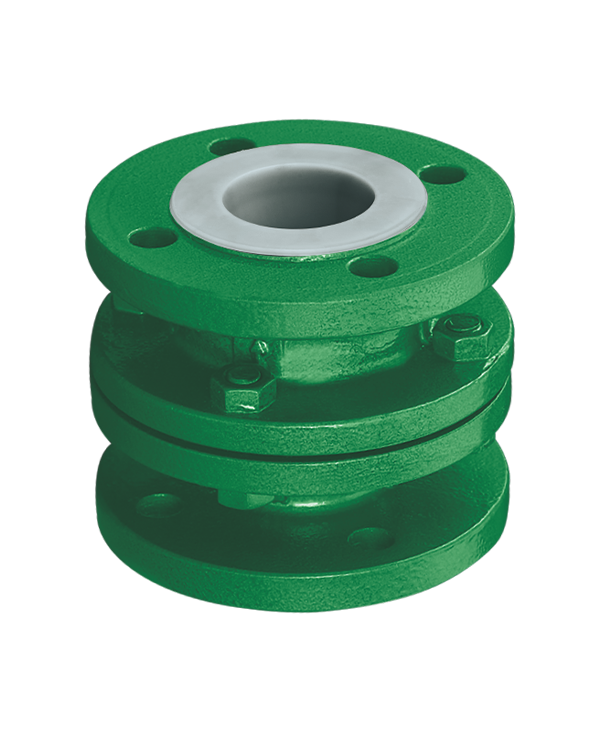 Fluorine-lined check valve