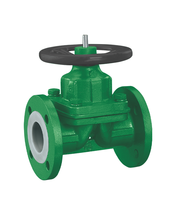 Flange connection diaphragm valve